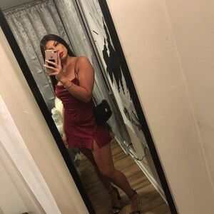 Fashion Nova Burgundy Mini Dress
